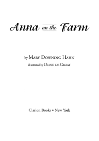 Cover image: Anna on the Farm 9780618036059