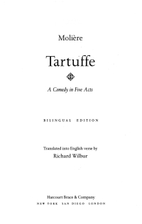 Cover image: Tartuffe, By Molière 9780156881807