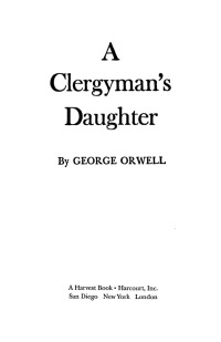 Imagen de portada: A Clergyman's Daughter 9780547563848