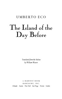 Cover image: The Island of the Day Before 9780156030373