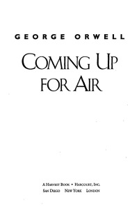 Cover image: Coming Up for Air 9780156196253