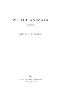 Cover image: We The Animals 9780547844190
