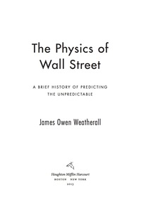 Cover image: The Physics of Wall Street 9780544112438