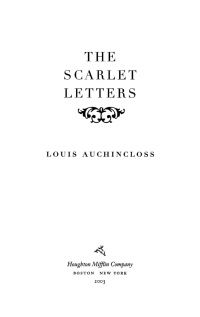 Cover image: The Scarlet Letters 9780618341597