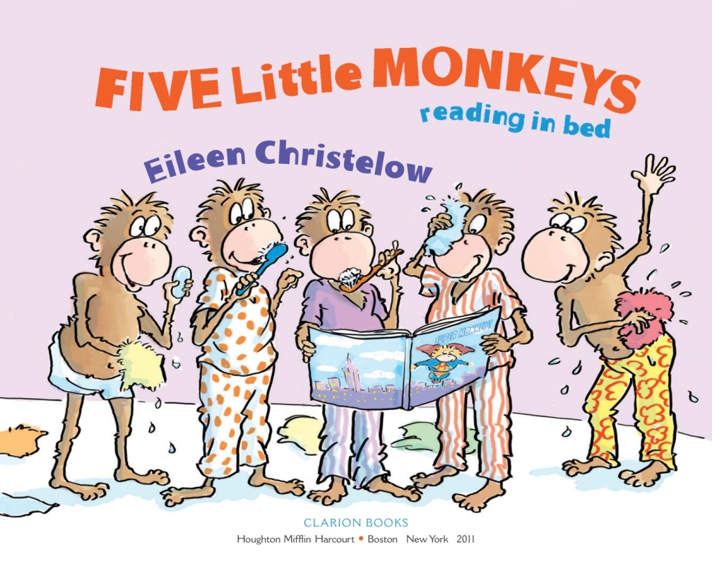 Five Little Monkeys Reading in Bed