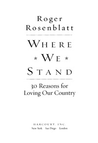 Cover image: Where We Stand 9780151007226