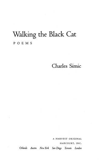 Cover image: Walking The Black Cat 9780156004817
