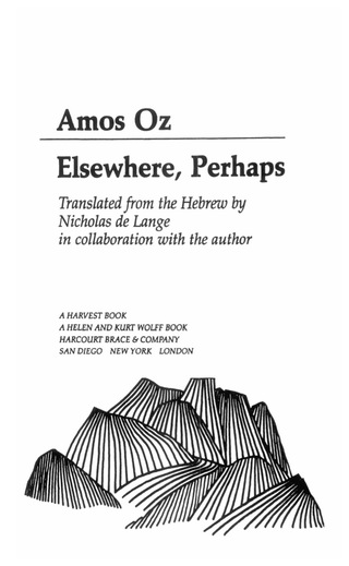 Imagen de portada: Elsewhere, Perhaps 9780156284752
