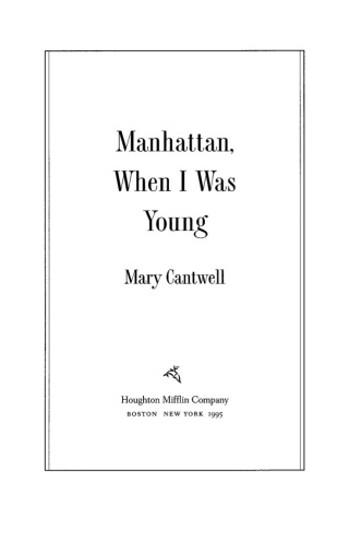 Cover image: Manhattan, When I Was Young 9780395744413