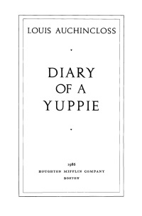 Cover image: Diary of a Yuppie 9780395416495