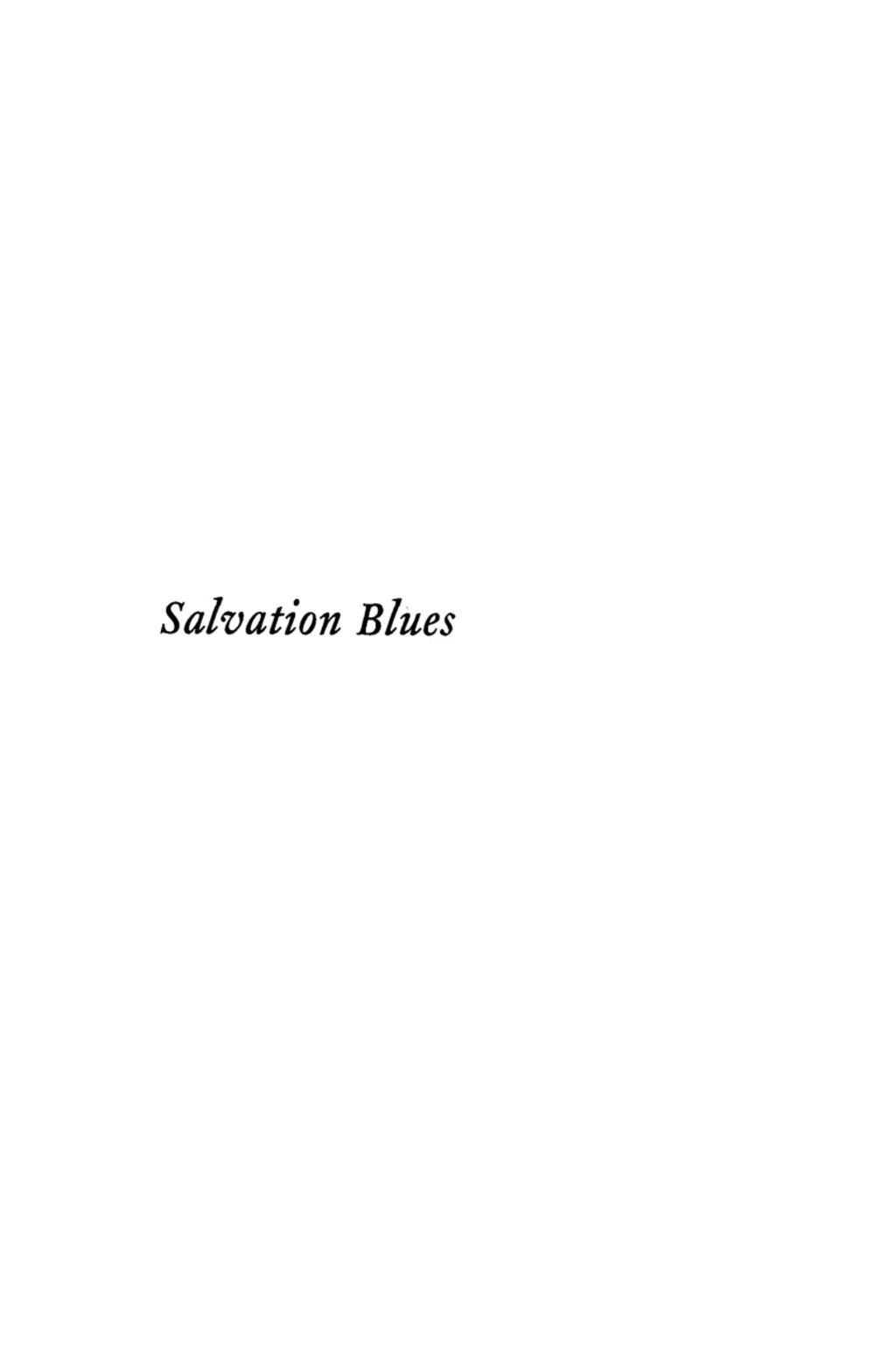 Salvation Blues One Hundred Poems, 1985–2005