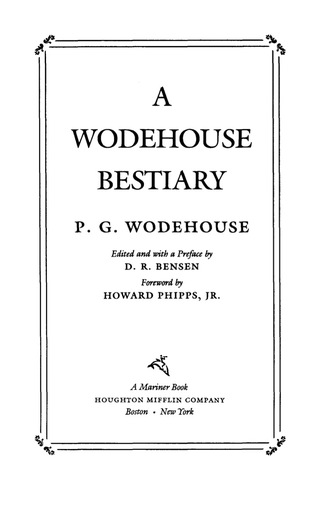 Cover image: A Wodehouse Bestiary 9780547995229