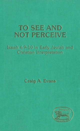 Immagine di copertina: To See and Not Perceive 1st edition 9780567128362