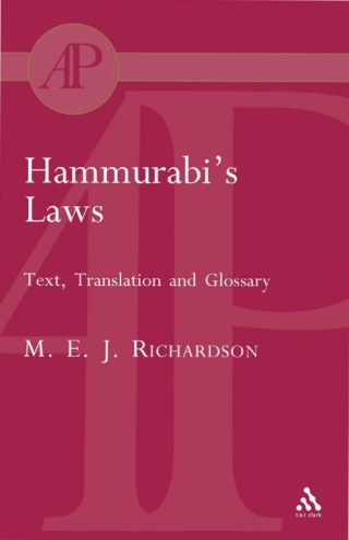 Cover image: Hammurabi's Laws 1st edition 9780567081582