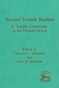 Cover image: Second Temple Studies 1st edition 9780567112293