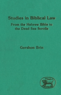 Cover image: Studies in Biblical Law 1st edition 9781850754848