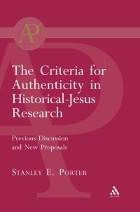 Cover image: Criteria for Authenticity in Historical-Jesus Research 1st edition 9780567043603