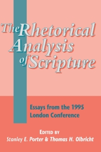 Cover image: The Rhetorical Analysis of Scripture 1st edition 9781850756712