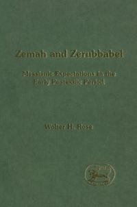 Cover image: Zemah and Zerubbabel 1st edition 9781841270746