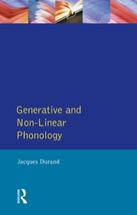 Cover image: Generative and Non-Linear Phonology 9780582003293
