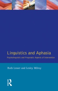 Cover image: Linguistics and Aphasia 9780582022218