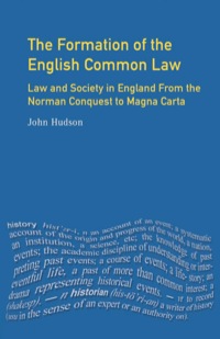 Cover image: The Formation of English Common Law 9780582070264