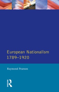 Cover image: The Longman Companion to European Nationalism 1789-1920 9780582072282