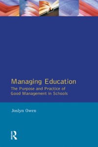 Cover image: Managing Education 9780582085046