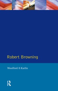 Cover image: Robert Browning 9780582096134