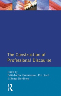 Cover image: The Construction of Professional Discourse 9780582259416