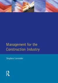 Cover image: Management for the Construction Industry 9780582262355