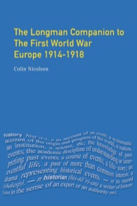 Cover image: Longman Companion to the First World War 9780582289833