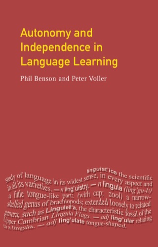 Cover image: Autonomy and Independence in Language Learning 9780582289925