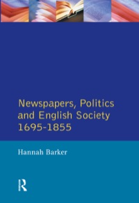 Cover image: Newspapers and English Society 1695-1855 9780582312173