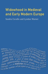 Cover image: Widowhood in Medieval and Early Modern Europe 9780582317482
