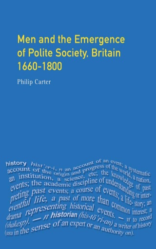 Cover image: Men and the Emergence of Polite Society, Britain 1660-1800 9780582319875