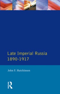 Cover image: Late Imperial Russia, 1890-1917 9780582327214