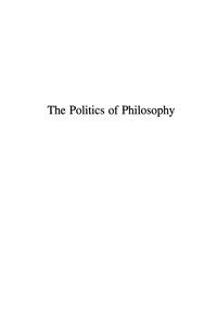 Cover image: The Politics of Philosophy 9780847682058