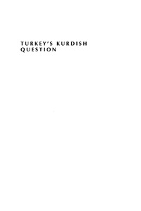 صورة الغلاف: Turkey's Kurdish Question 9780847685523