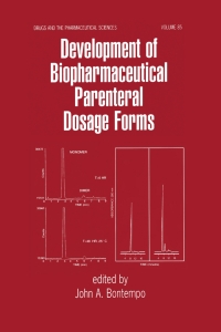 Imagen de portada: Development of Biopharmaceutical Parenteral Dosage Forms 1st edition 9780824799816