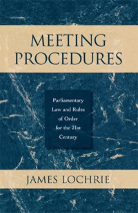 Titelbild: Meeting Procedures 9780810844230