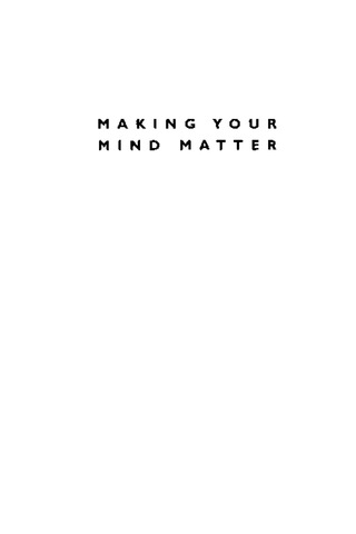 Cover image: Making Your Mind Matter 1st edition 9780742514621