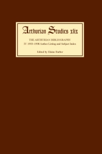 Cover image: Arthurian Bibliography IV 1st edition 9780859916332