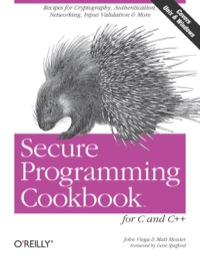Cover image: Secure Programming Cookbook for C and C++ 1st edition 9780596003944