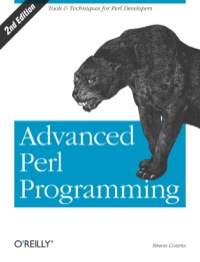 Cover image: Advanced Perl Programming 2nd edition 9780596004569