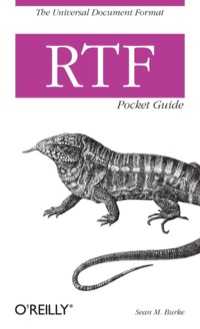 Cover image: RTF Pocket Guide 1st edition 9780596004750