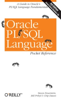 Cover image: Oracle PL/SQL Language Pocket Reference 3rd edition 9780596006808