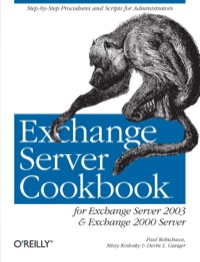 Cover image: Exchange Server Cookbook 1st edition 9780596007171