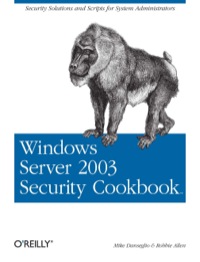 Cover image: Windows Server 2003 Security Cookbook 1st edition 9780596007539