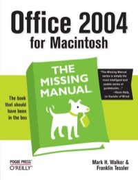 Cover image: Office 2004 for Macintosh: The Missing Manual 1st edition 9780596008208